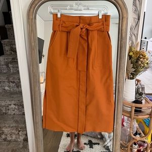 High Waisted Structured Pencil Skirt